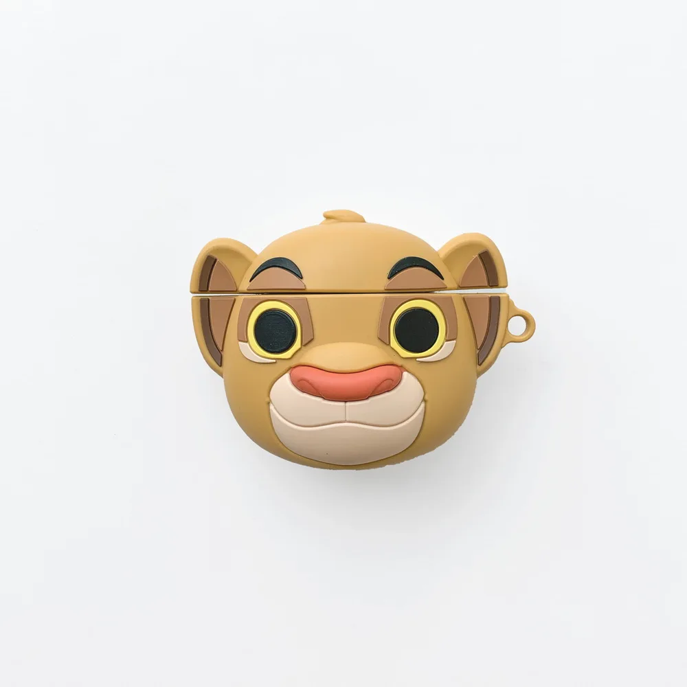 Лев Король SIMBA 3D Мягкий силиконовый мультяшный персонаж чехол для Airpods милый прекрасный подарок для Apple Airpods2 Bluetooth наушники чехол - Цвет: SIMBA