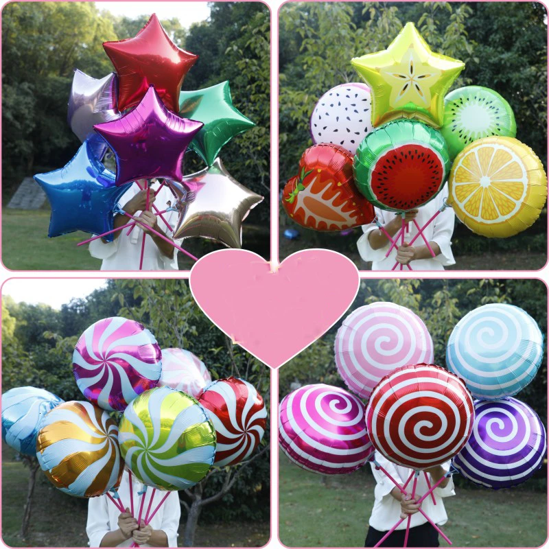 

5Pcs Hand Holding Foil Balloons Cartoon Birthday Party Decorations Kids Ballons Baby Shower Globos Boy And Girl Party Supplies