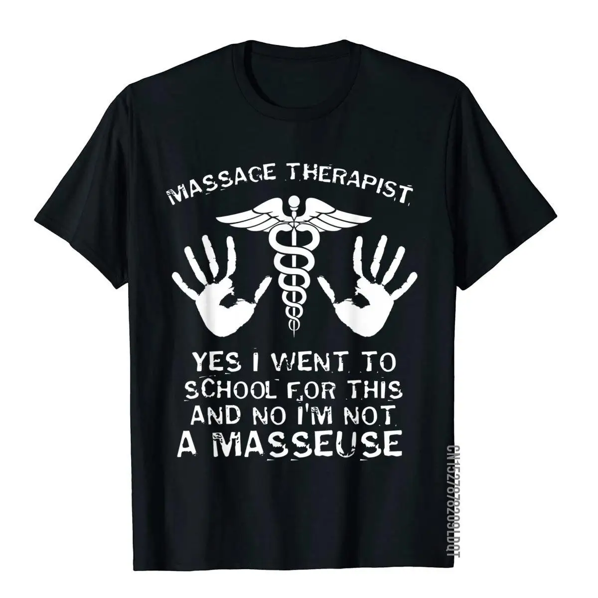 Funny Massage Therapist Tshirt - Yes I Went To School__B11692black