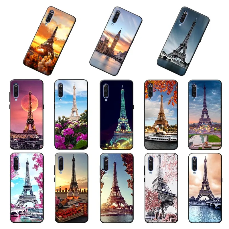 Eiffel Tower for samsung galaxy note 8 9 10 pro plus Clear Soft Silicone Phone Case |