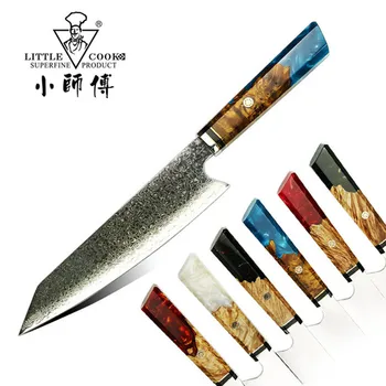 

Little Cook Damascus Steel Japanese Chef Knife Kitchen Forged Fixed Knives Handmade Sharp Meat Cleaver Cooking Tools Accessories