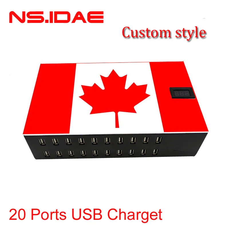 

custom 20 Ports USB Charger Power Adapter Wall Fast Charging Dock Station 200W for xiaomi huawei apple Other electronic products