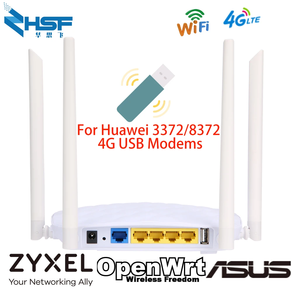 

Wi-Fi-роутер WS1206 беспроводной, 300 Мбит/с, 4G, USB-модем openWRT/Omni II