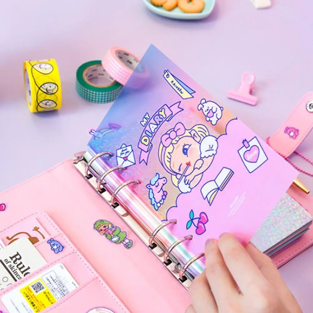 Kawaii DIY записная книжка A6, корейский дневник на спирали, планировщик, органайзер, записная книжка, записная книжка для девочек