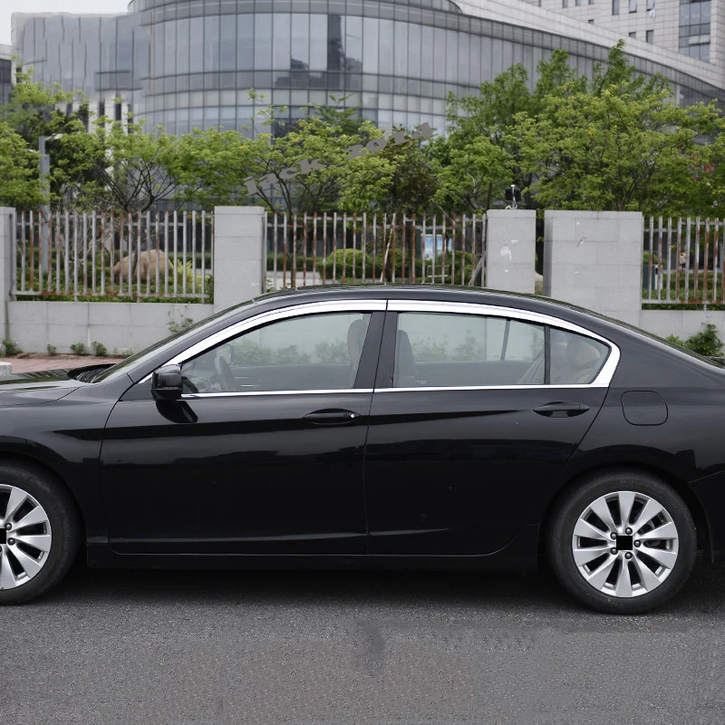 Для Honda Accord 9th sedan хромированные дефлекторы, оконный козырек