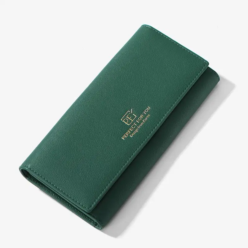 Weichen кошелек женский длинный застежка женский кошелек брендовый дизайнерский Дамский телефон кошелек вместительный клатч кошелек для девочек визитницы - Цвет: Зеленый