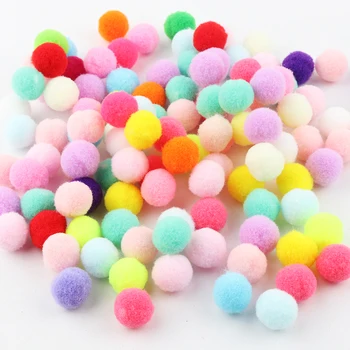 

100Pcs 10/15/20/25mm Mini Fluffy Soft Pom Poms Pompoms Ball Handmade Kids Toys Wedding Decor DIY Sewing Craft Supplies