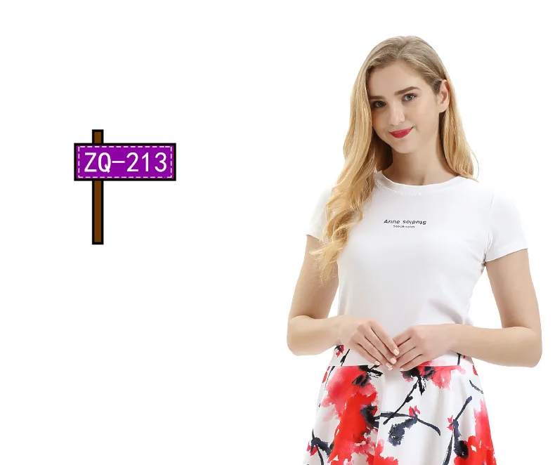 Big Hemline Printed Skirt New Style WOMEN'S Dress-Style Midi-skirt Europe And America Separate Station Cross Border Electricity