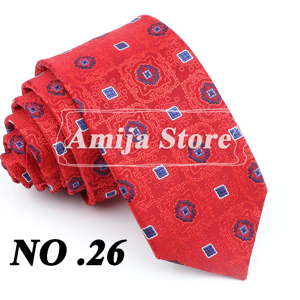 Klassische männer Silm Tie Floral Blume Drucken 6cm Krawatte Männer Original Geschenke Für Prom Zubehör Täglichen Tragen Krawatte hochzeit Party – Detail 29