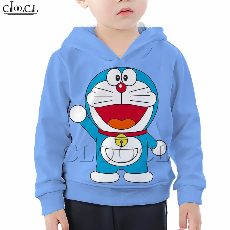 Hoodies 3 Детская одежда для маленьких девочек; толстовка с капюшоном и 3D-принтом дораэмона; толстовка в стиле хип-хоп для дочки; спортивная одежда для маленьких мальчиков; топы - Цвет: Hoodies 3