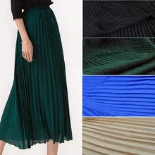 Шифоновая плиссированная юбка Ткань Твердый орган мятая Мягкая дышащая DIY юбка платье шарф ткань