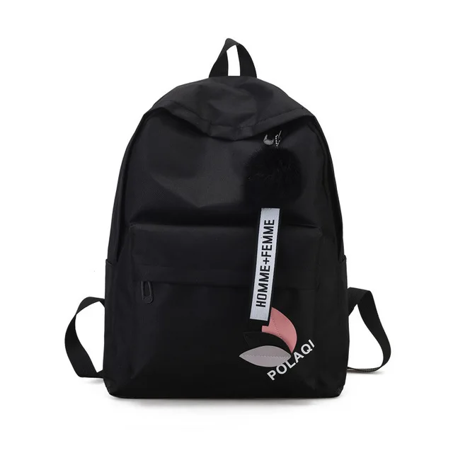Модный женский рюкзак, повседневный японский рюкзак на плечо, женские школьные рюкзаки, школьная сумка для девочек-подростков, Классический рюкзак - Цвет: SB005-black