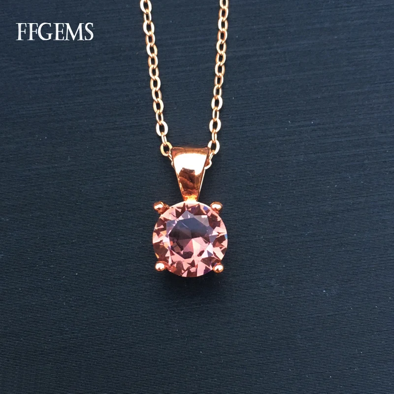 FFGems Zultanite Gemstone Pendant with Chain 925 Sterling Silver Necklace Diaspore Color Change For Women Wedding Gift with Box