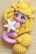 10 шт./партия Kawaii плоские бусины персонажи мультфильмов Русалка с рогами единорога полимерные кабошоны аксессуары - Цвет: Темный хаки