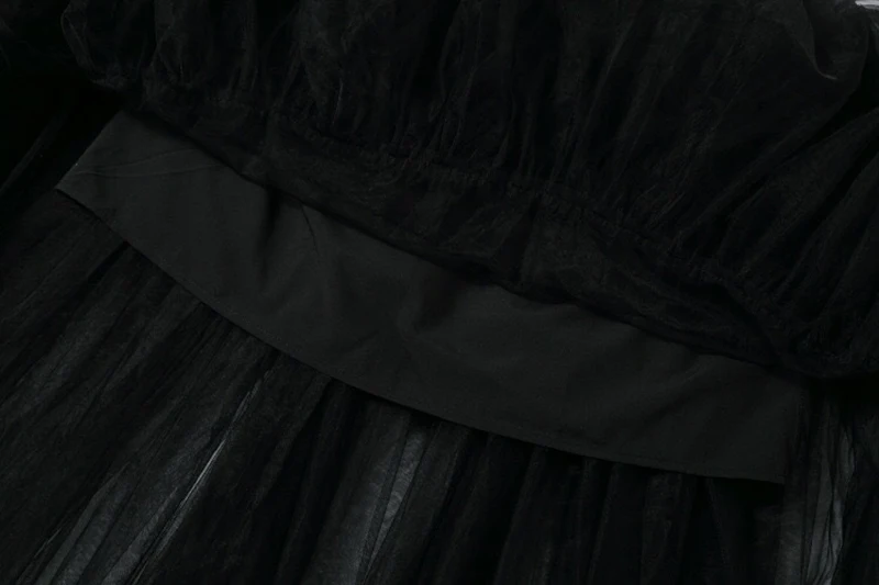 Wreeima зимние черные Свинг юбки сплошной цвет деревянные уха Высокая талия Макси юбка сладкий оборками подружки невесты трапециевидной формы юбка бальное платье