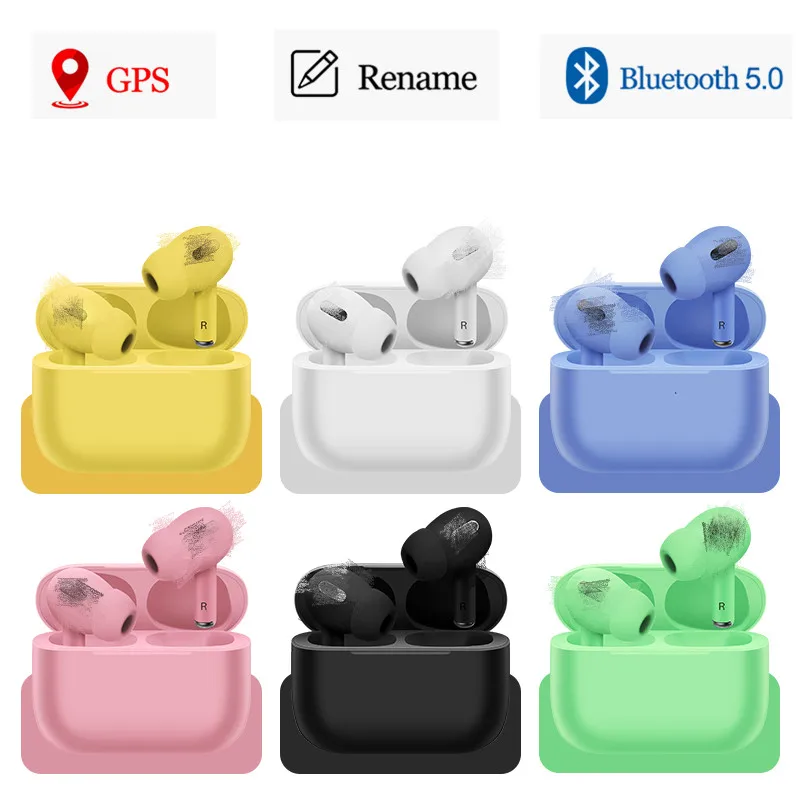 

Candy Colors Macaron Airs Pro 3 TWS GPS In Ear Blutooth 5.0 Earphone Wireless Headsets Headphones Stereo Earbuds Touch for IOS