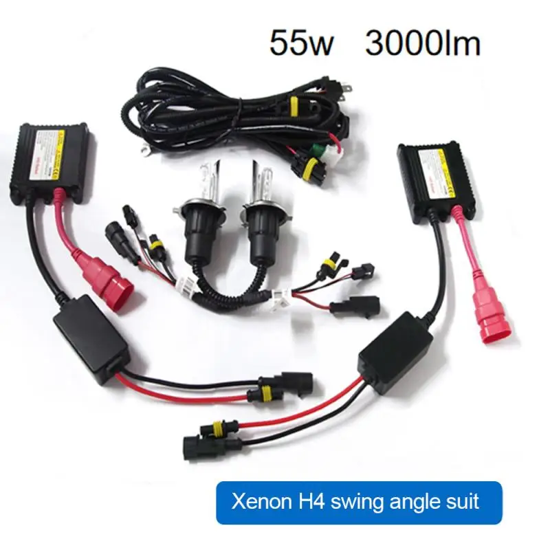 55 Вт hid комплект ксенон H4 6000 К 55 Вт 8000 К HID H4 ксенон hid комплект H4 ксенон H4 4300 К 10000 к 12000 к hid комплект для преобразования ламп фар - Цвет: DC-3000K 55W
