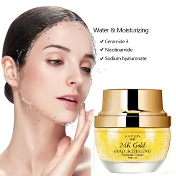 

24K Gold Face Cream Anti-Wrinkle Whitening Cream Care Moisturizing Anti-wrinkle Nourishing Skin Serum Anti-aging A8E2