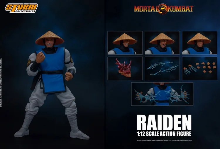 

Storm Toys DCMK-004 Mortal Kombats Raiden Full set Action Figure for Collection