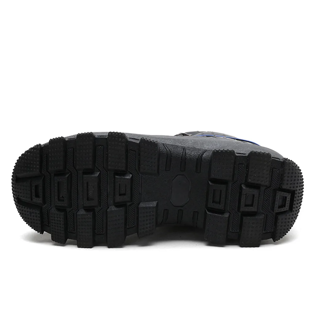 Men Warm High-top Outdoor Boots Wear-resistant Reflective Winter Walking Shoe Footwear Flock Male Safty Shoes Zapatillas Hombre