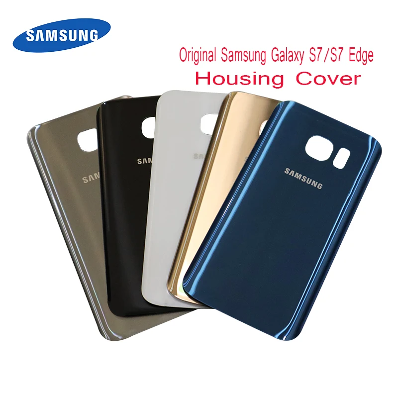 samsung Galaxy S7 G930F/S7 EDGE G935F samsung чехол для батареи Чехол для samsung S7 заднее стекло крышка