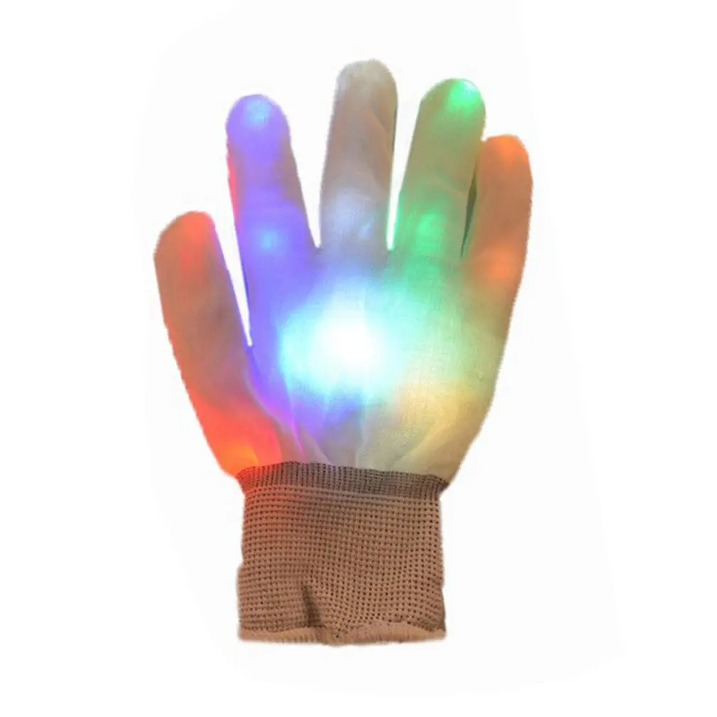 Подарочные Светящиеся перчатки для рождества, Хэллоуина, бара, реквизит, развлекательные карнавальные перчатки, светящийся светильник на палец, перчатки