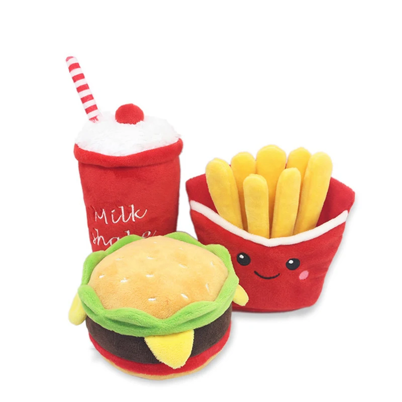 

Baby Toys for 0-12 Months Newborn Appease Sounding Toy Hamburger Milkshake Cup With BB Called Stroller Plush Doll Baby Rattles