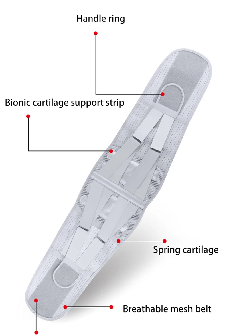 Waist Protect Belt Bionic Cartilage Support The Waist Breathable Fabric Self-Heating Gasket Relieve Lumbar Pressure