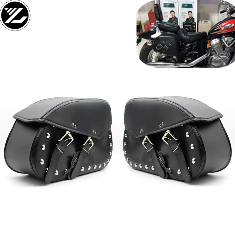 Универсальные мотоциклетные сиденья кожаные боковые сумки для хранения