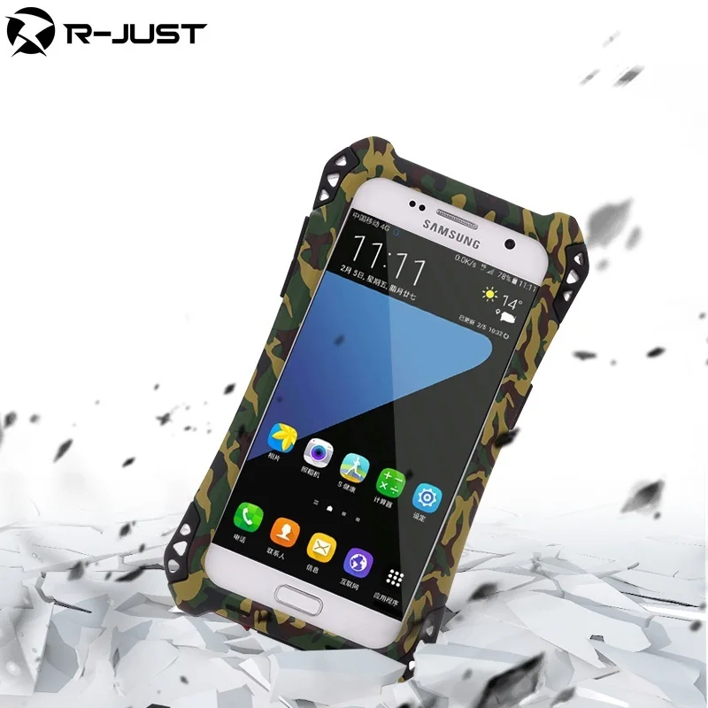 Metal Case For Samsung Galaxy S7 Edge Shockproof Camouflage Full-body Protector iPhone 6S 6 Plus 5S 5 SE Armor Cover |