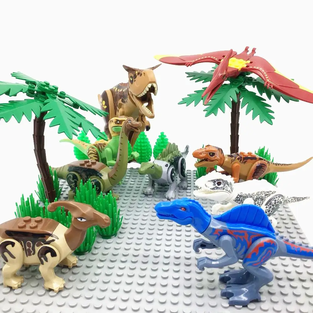 

30 Dino Jurassic Park World for Kids Boys Toys MOC Juguetes Compatible City Classic Building Blocks Dinosaurs For Children Gift