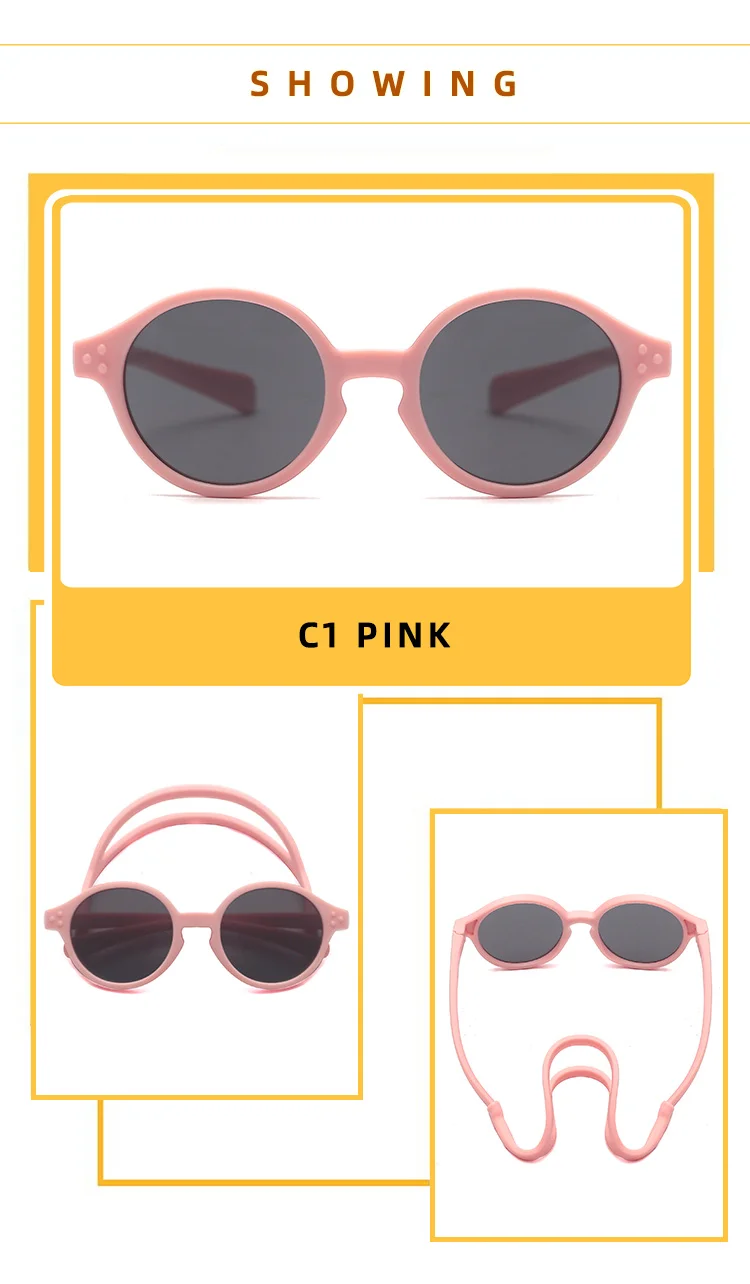 Polarized TPEE Infant Baby Sunglasses 0-12 Months Kid UV Proection Sun Baby Glasses 6 Month Baby Sunglasses