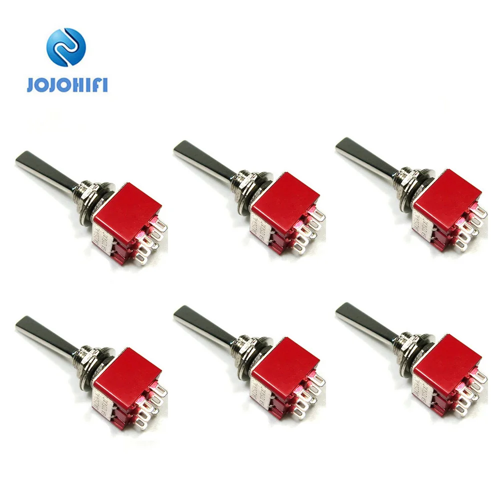 

6pcs T-80 Toggle Switch Long Flat Handle Power Toggle Switch DAC Preamp Amplifier Signal Switching