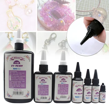 

UV Resin Ultraviolet Curing Crafts Harmless Hard Glue Quick Drying Odorless UV Resin Handmade Portable DIY Tool Jewelry