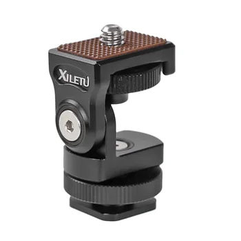 

XILETU HB-1 Mini Hot Shoe Adjustable Mount Holder On-Camera Monitor Bracket Stand 1/4 Inch Screw for Video Camera Monitor Fill L