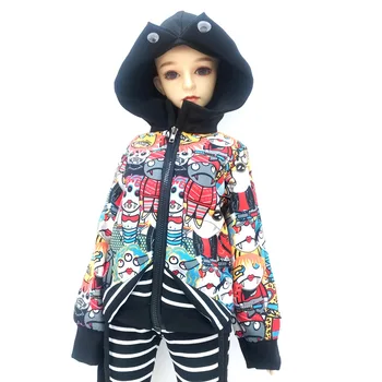 30/60cm doll clothes fashion jacket or striped pants for 1/3 1/4 1/6 SD DD BJD doll clothes doll accessories boy girl toys coat 1
