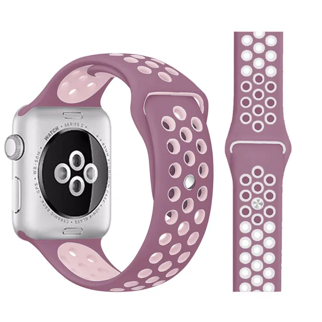 Новинка, браслет для Apple Watch 4, 5, 3, 2, 1, 42 мм, 38 мм, 40 мм, 44 мм, 36 цветов, силиконовый ремешок для iwatch sports series 5, 4 - Цвет ремешка: 23ZPQF