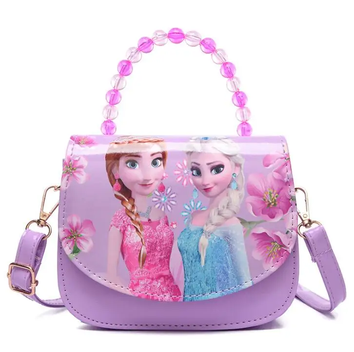 

New Children Cartoon Elsa Anna Bowknot Handbag Girls Cute Shoulder Bag Kids Tote Girls Messenger Bag Princess Mini Bag