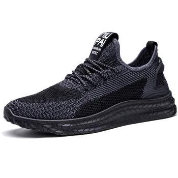 

Summer Trend Style Men's Casual Shoes 2020 New Fashion Breathable Mesh Light Personality Sneakers Flying Weaving Tenis Masculino