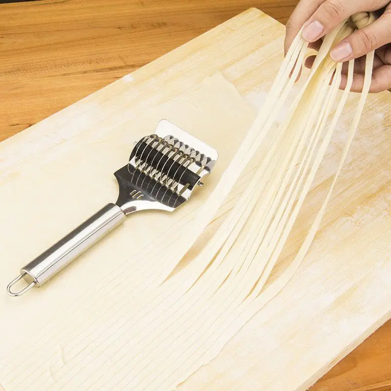 Креативный ролик для нарезания Спагетти из нержавеющей стали, решетчатый роллер-Докер, инструмент для резки теста, кухонный помощник, DIY резка теста, инструмент x