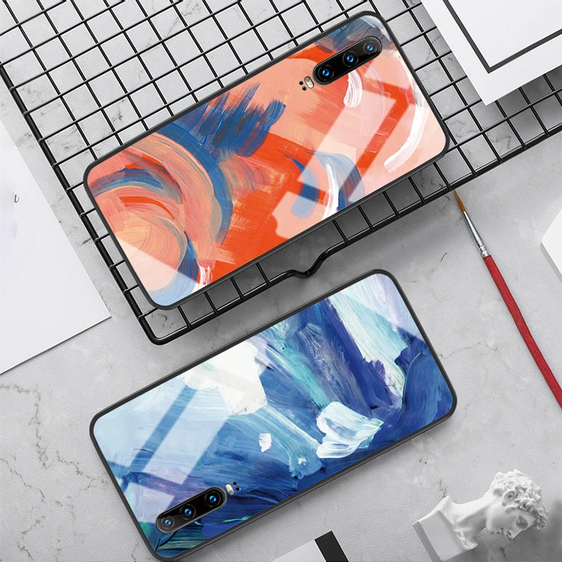 Чехол для телефона с художественной росписью Huawei p20 p30 Pro Lite Mate 10 20 чехлы Honor 7X 8x9 v20
