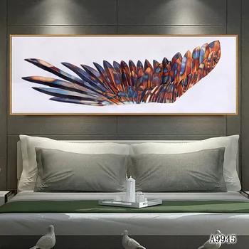 

Wall Art Canvas Modern Colored wings feather Paintings On The Wall Print Art Posters Cuadros pictures For Living Room NO FRAME