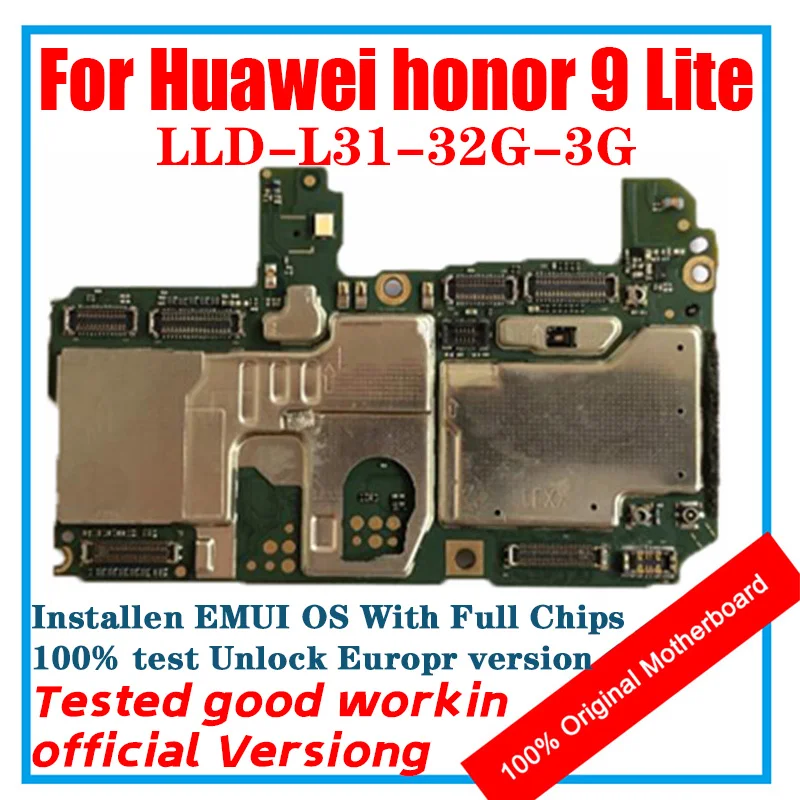 For HUAWE honor 9 lite Motherboard LLD-L31-32G-3G Original Replaced Clean Mainboard EMUI Android OS With Full Chips Logic Board | Мобильные