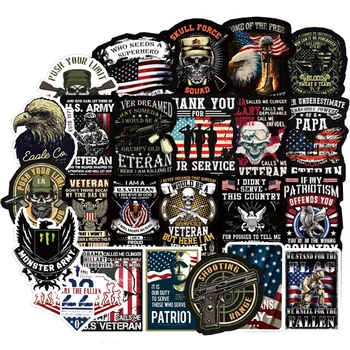 

50 PCS Pack US Special Forces Sticker Cool For on Motorcycle Skateboard Hydro Fask Laptop Suitcase Waterproof Stickers