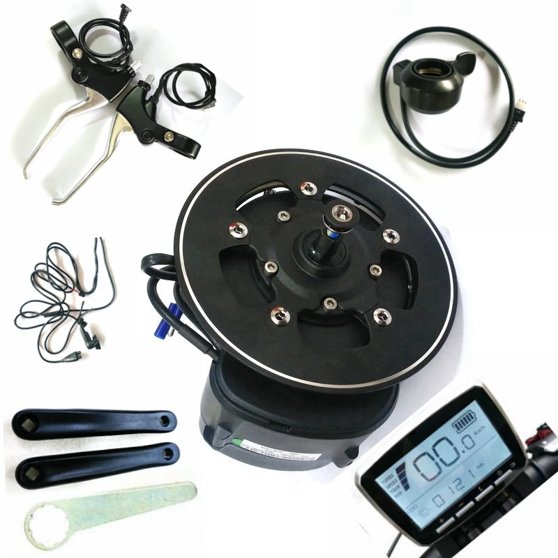 Excellent FREE SHIPPING 52V 750w Tongsheng TSDZ2 ebike Kit Mid Motor,Torque Sensor Ebike Kit motor with throttle and cutoff brake 3