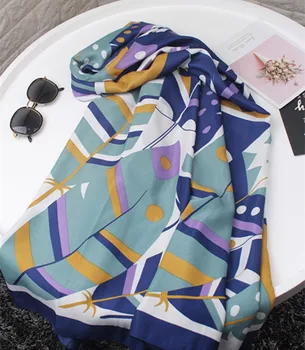 

2020 accesorios mujer leaf pattern head scarf Shawl Scarf Print Soft Wrap Pashminas Sjaal Muslim Hijab Snood