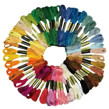 

50/100Pcs Multicolor Ecological Cotton Embroidery Thread Cross Stitch Cotton DIY Floss Skeins Sewing Floss Kit Craft Art Sewing