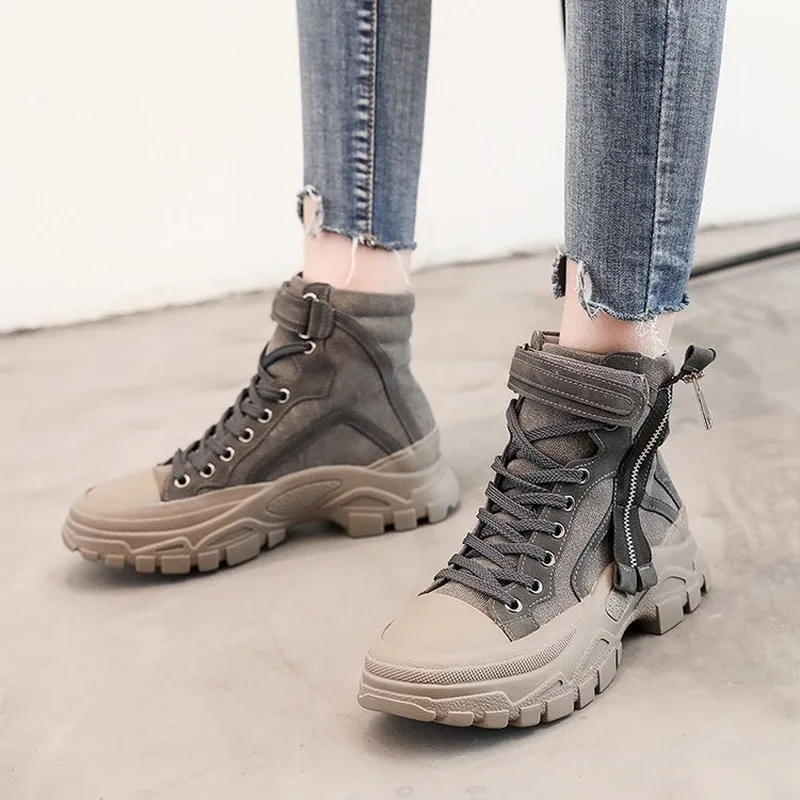

Mhysa 2019 new autumn and winter Martin boots breathable single boots net red British wind wild motorcycle short boots Z484