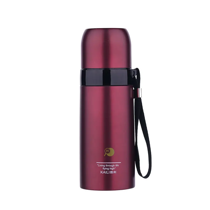 Vacuum Bullet 304 Stainless Steel Thermos Cup Unisex Cup Portable Outdoor Car Thermos - Цвет: red 350ml