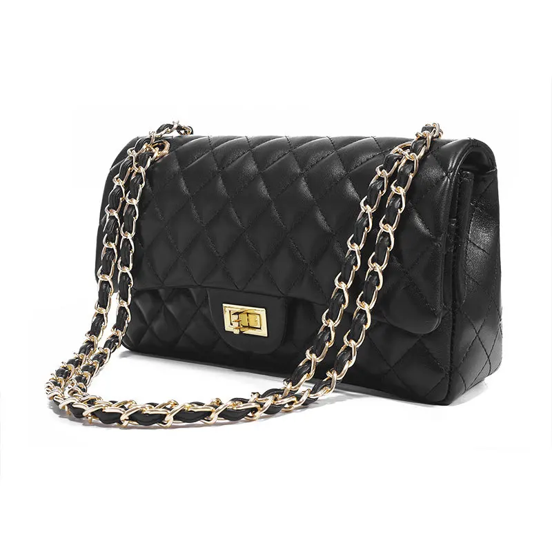 

Women Leather Handbag Fashion Casual Chain Shoulder Messenger Bag Famous Classic Purses Brand Designer Crossbody Bag Lattice Sac